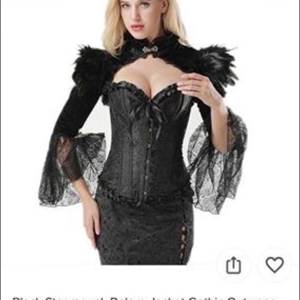 Crow Halloween costume shrug